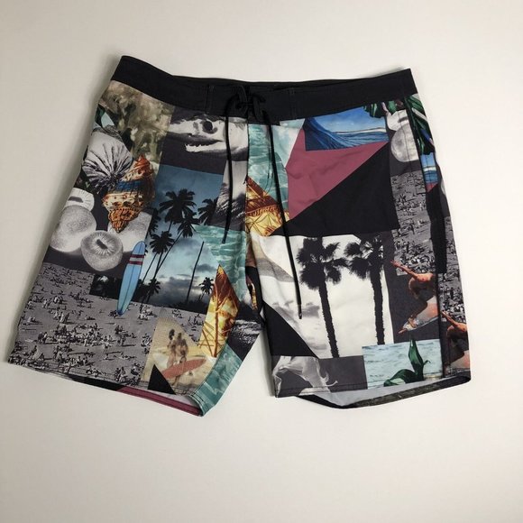 American Eagle Outfitters Men's Classic Board Shorts Size XL K85 - Picture 1 of 6